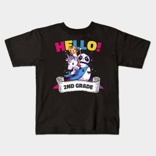 Hello Second 2nd Grade Teacher First Day Of School Kids T-Shirt